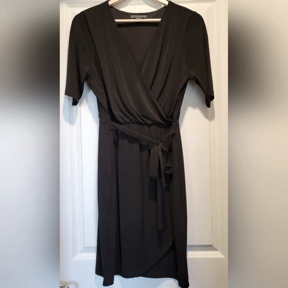Black Covington Wrap Dress